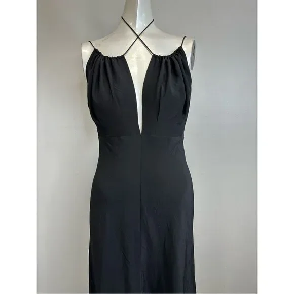 NWT TOTEME Gathered Halterneck Maxi Dress Size 36(U4) $900 - Picture 4 of 11